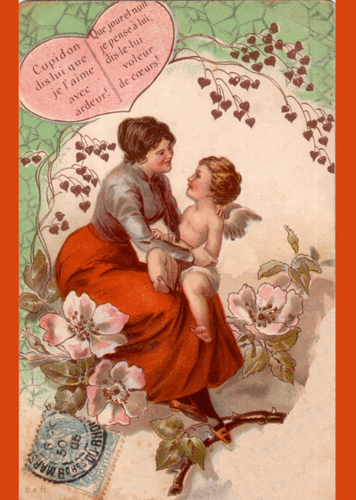 Carte ancienne Cupidon